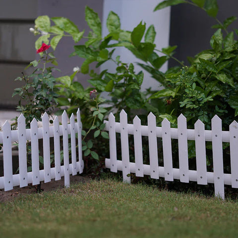 PVC Garden Fence Lawn Flowerbeds Plant Borders Decorative Garden Yard
